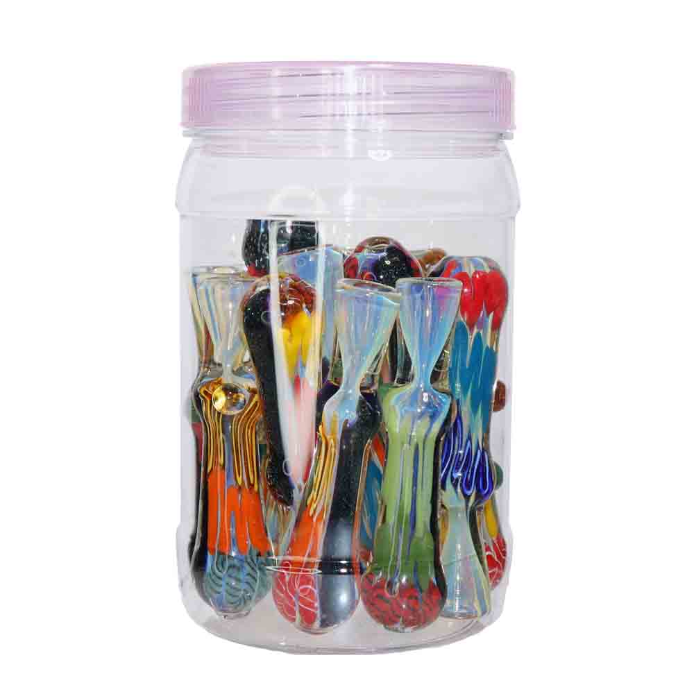 15 PCS - Aurora Marble Opal Glass Hand Pipe Jar  | High-Margin Wholesale Favorite