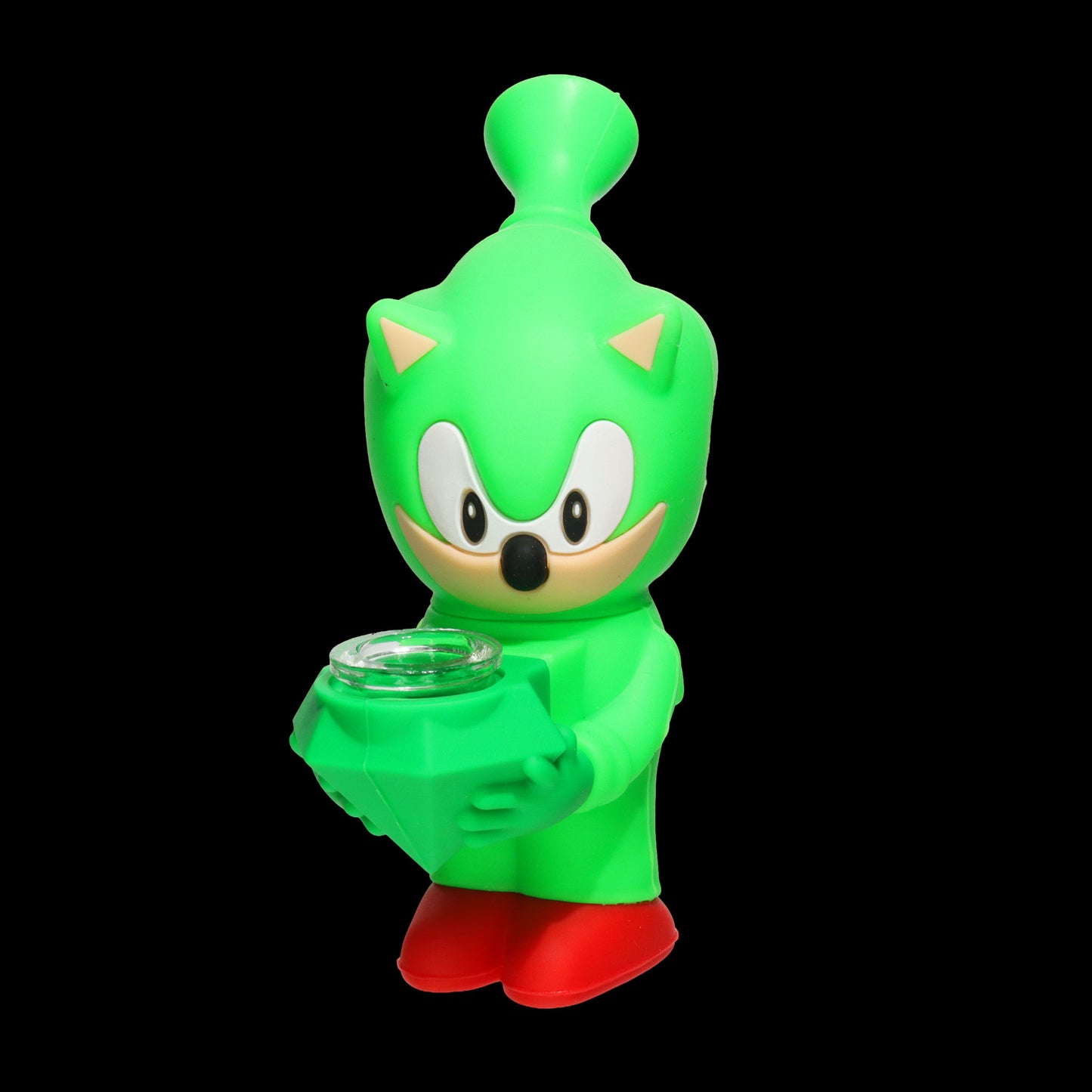 Speedy Hedgehog Hero Silicone Hand Pipe with Glass Bowl – Wholesale