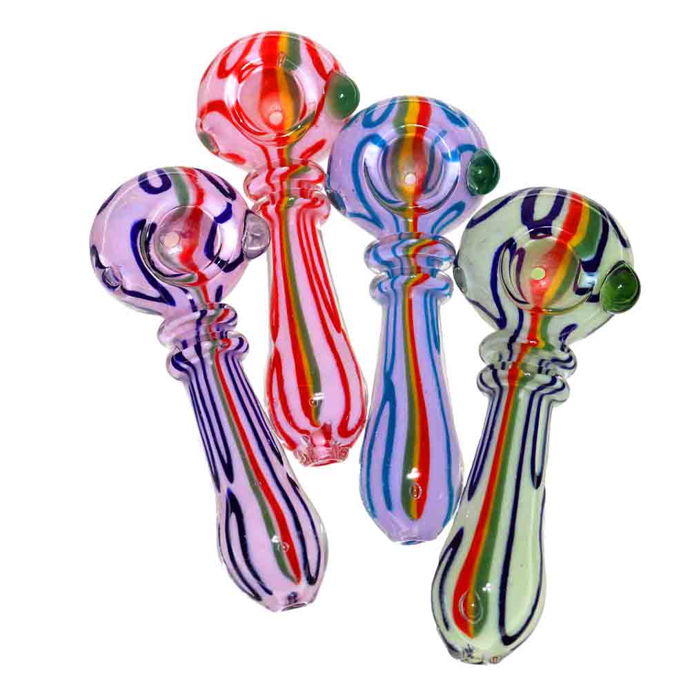 45 pcs – NEW JAR #28 Glass Hand Pipe (5 inches) Spoon $4.10 each
