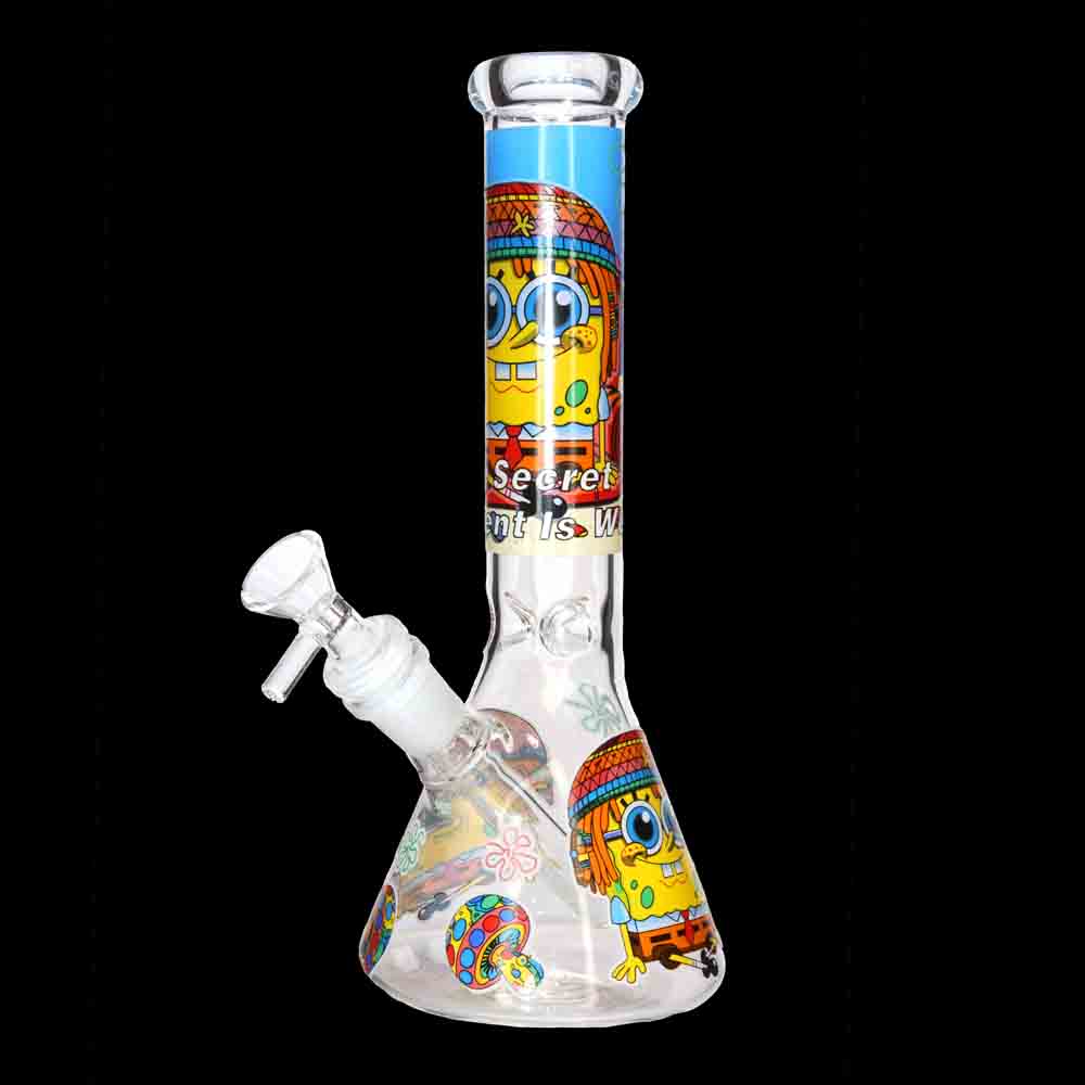 10" Sponge Bob Beaker Bong | Wholesale Colorful Glass Water Pipe