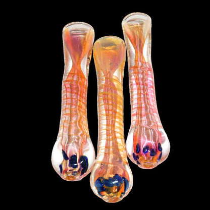 36 pcs - Iridescent Glass Chillum Jar #01 – Handcrafted One-Hitters $2.75 each | Wholesale Display