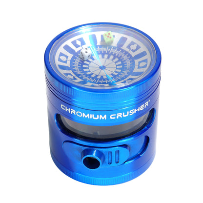 Chromium Crusher® 2.5-Inch Roulette Grinder with Sliding Pour Spout – 4-Piece, Assorted Colors