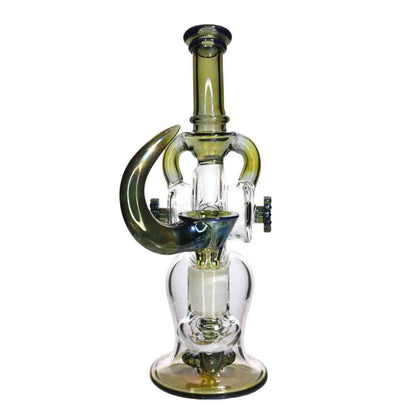 8" Fancy Glass Water Pipe | Artistic Heavy Glass Display
