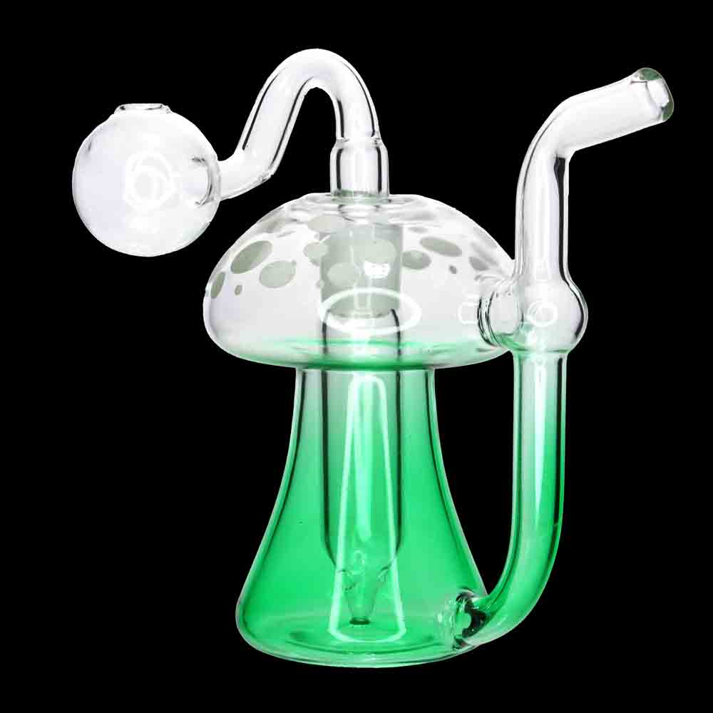OB-117 Mushroom Glass Oil Burner Bubbler – Assorted Colors Wholesale