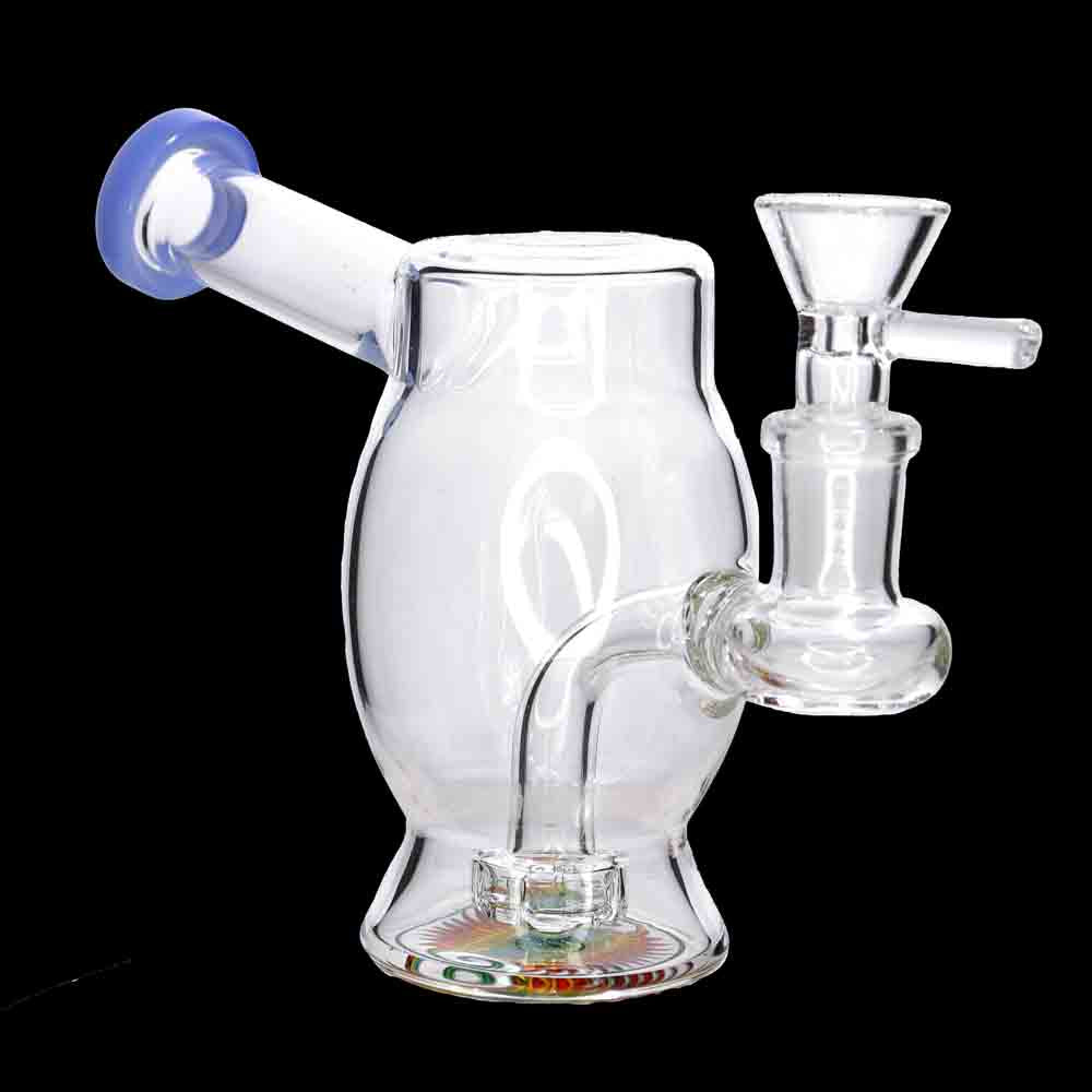 Compact Barrel Mini Water Pipe – 6.5 Inch | Countertop Fast-Turn Glass Bong