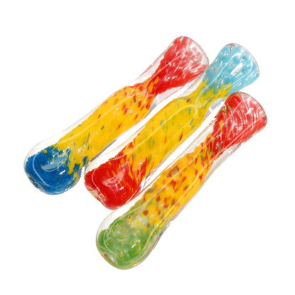 34 PCS – Multicolor Speckled Glass Hand Pipes in Display Jar – Wholesale