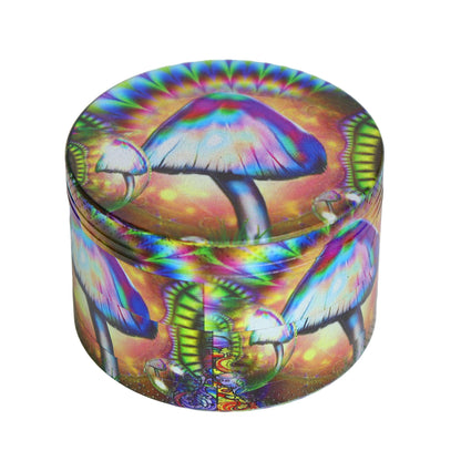 6 pcs - 2.5" 63mm Stylish Herb Grinder Psychedelic Mushroom