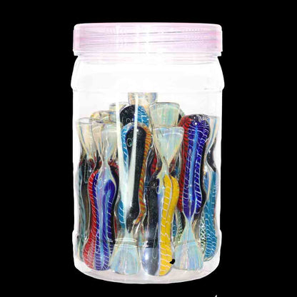 16 PCS - Opal Nebula Swirl Glass Hand Pipe Jar | Ultra-Fast Wholesale Seller