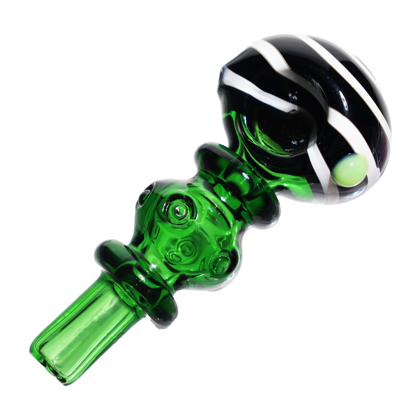 5 in - Twisted Black n White Color Body Glass Spoon Pipe