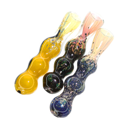 35 PCS – JAR #26 Assorted Triple-Bubble Glass Chillums – Wholesale