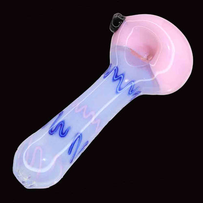 🎨 Pastel Wig Wag Hand Pipe – 6 Inch | Colorful Spoon Glass Pipe