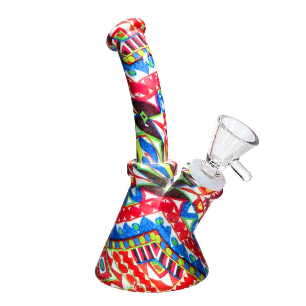 6 in - Beaker Multidesign Silicone Bong