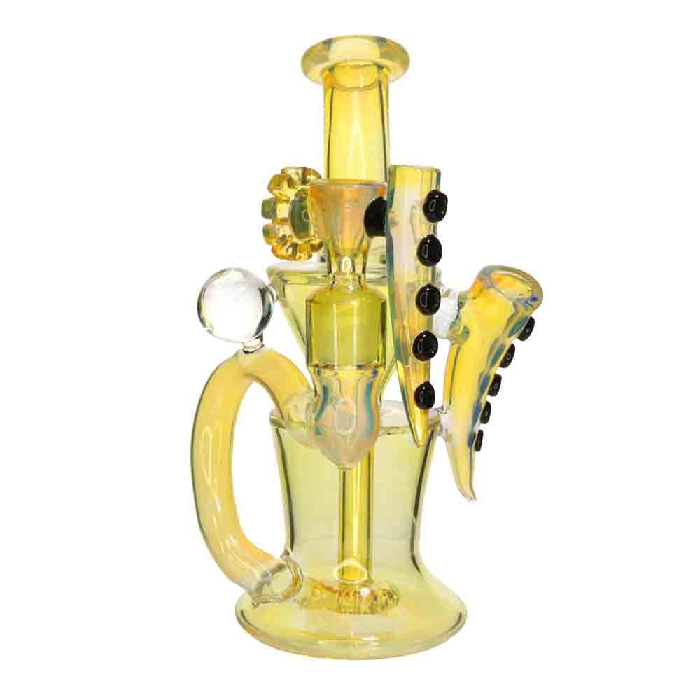 8" Fancy Galaxy Glass Water Pipe | Premium Artistic Design Wholesale Smoke Shop