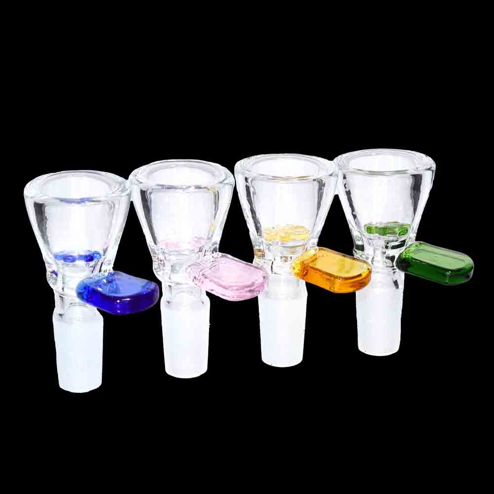 9 PCS - Display 14mm Glass Bowl with Built-In Screen | Wholesale Smoking Bowls