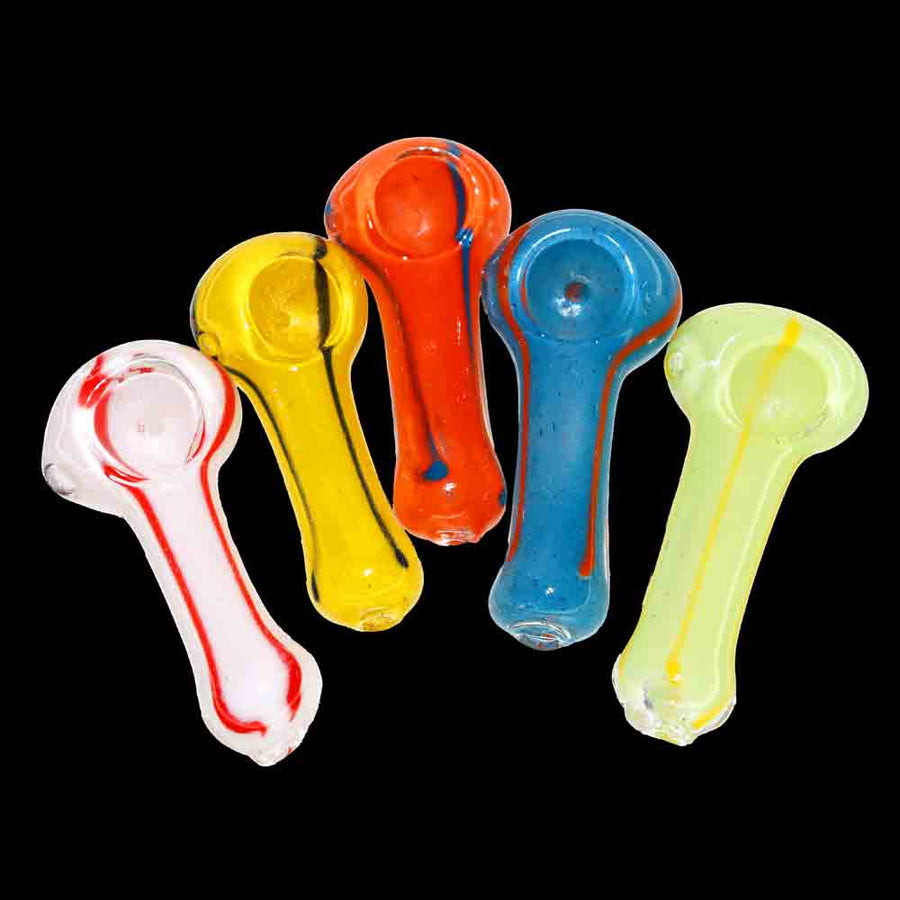 2-2.5 Inch Mini Color Stripe Glass Hand Pipe
