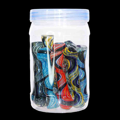 14 PCS - Cosmic Swirl Galaxy Glass Hand Pipe Jar $2.95 each | Wholesale Best-Seller