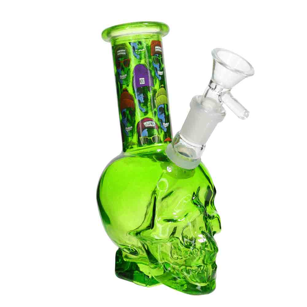 7 Inch Skull Glass Water Pipe | Wholesale Skull Bong for Smoke Shops