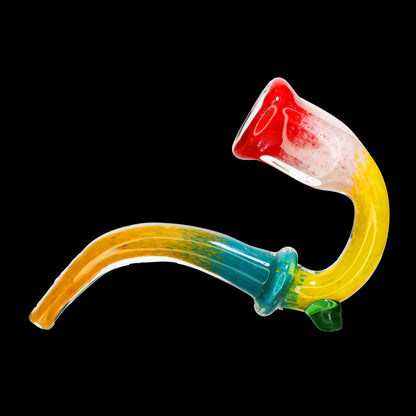 Long-Stem Curved Sherlock Glass Hand Pipe – Assorted Colors Wholesale