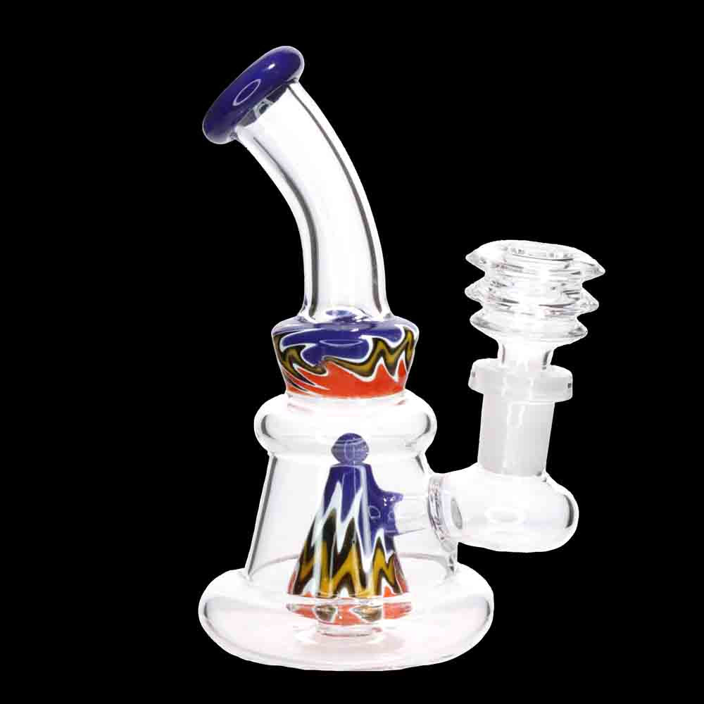 6.5" Color Cone Perc Rig | Heavy Glass Mini Water Pipe
