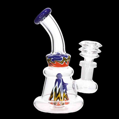 6.5" Color Cone Perc Rig | Heavy Glass Mini Water Pipe
