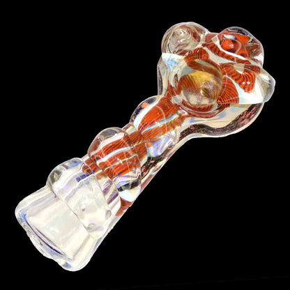 5" Sculpted Glass Hand Pipe – Thick Borosilicate Spoon Pipe with Multi-Layer Color