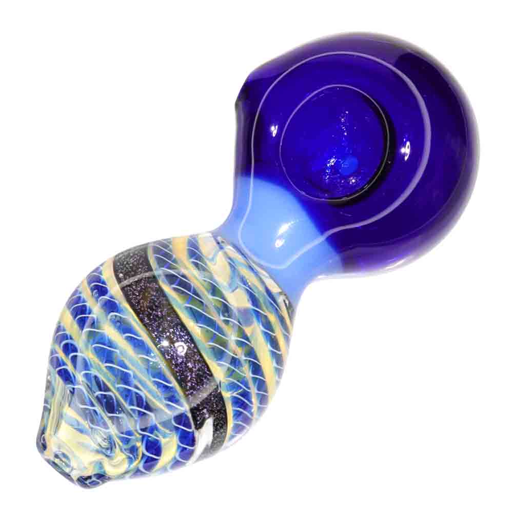 5" Heavy Dichro Glass Hand Pipe – Thick Borosilicate Spoon Pipe with Dichroic Color Work