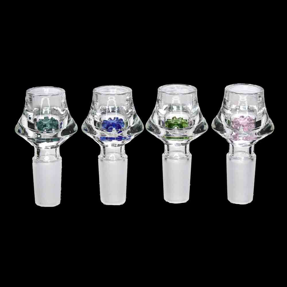 12 PCS - Display 14mm Glass Bowl with Built-In Screen Display | Wholesale Glass Bowls