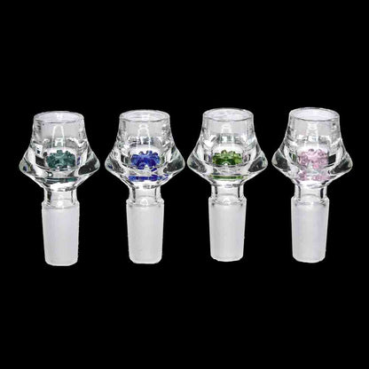 12 PCS - Display 14mm Glass Bowl with Built-In Screen Display | Wholesale Glass Bowls