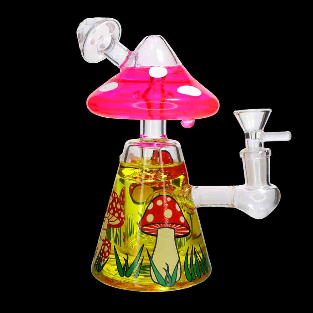 ❄️🍄 Frozen Forest Glycerin Mushroom Water Pipe – 10 Inch | Premium Novelty Cooling Bong