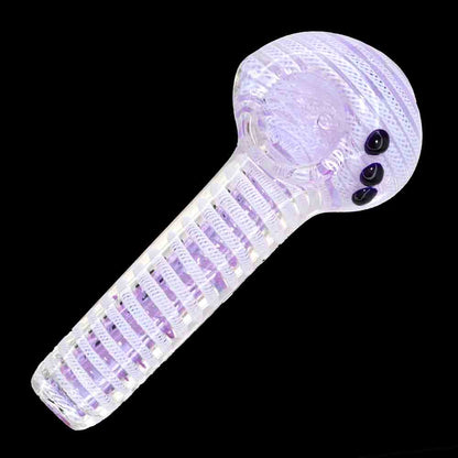 5" Honeycomb Wrap Glass Hand Pipe – Thick Borosilicate Spoon Pipe