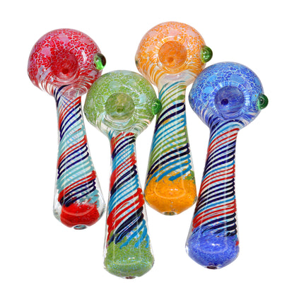 48 PCS – JAR #65 Assorted Color Spiral Glass Hand Pipes – Wholesale
