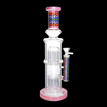 🔥 15” Double Tree Perc Bong – Advanced Filtration Glass Water Pipe