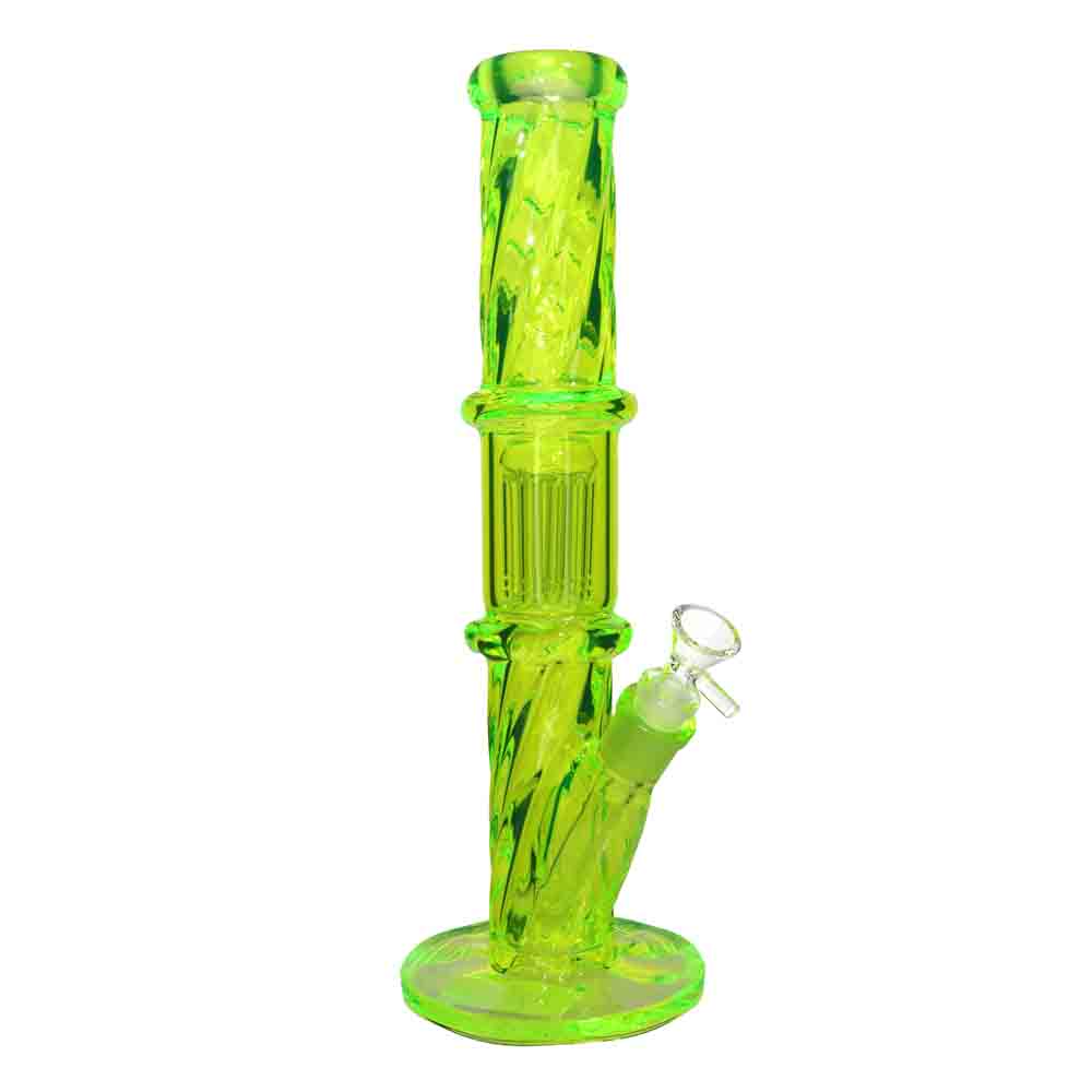 NEW 15 Inch Color Straight Tube Bong – 1 Chamber | Wholesale Glass