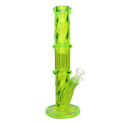 NEW 15 Inch Color Straight Tube Bong – 1 Chamber | Wholesale Glass