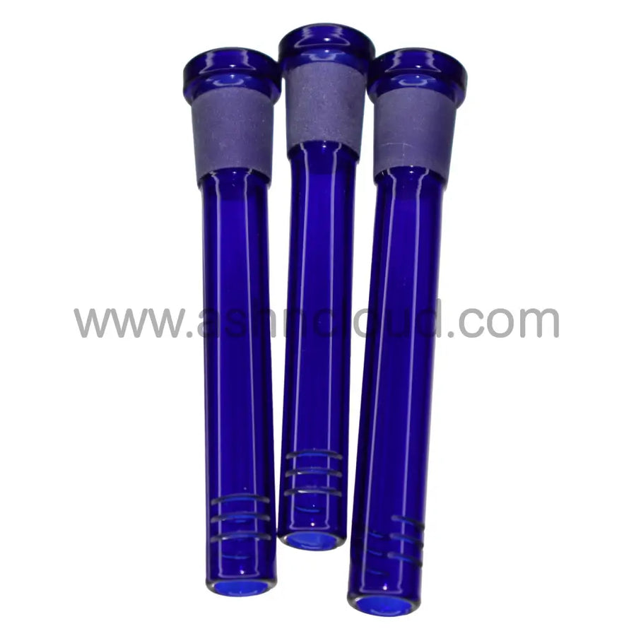 3.5 Inch Blue Glass Downstem