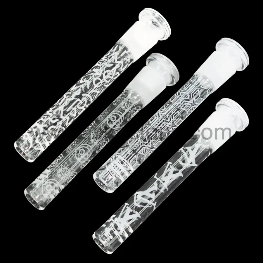 3.5 Inch Clear Frosted Glass Downstem
