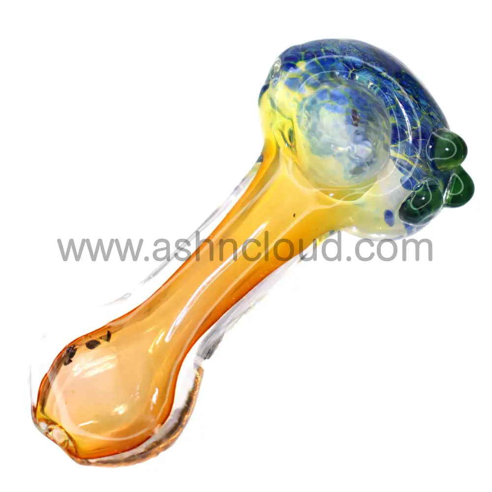 3.5 In - Orange Fumed Glass Hand Pipe Spoon