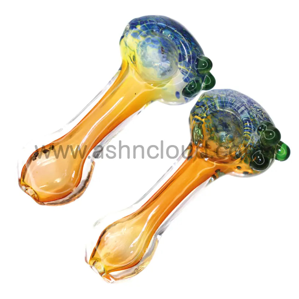 3.5 In - Orange Fumed Glass Hand Pipe Spoon