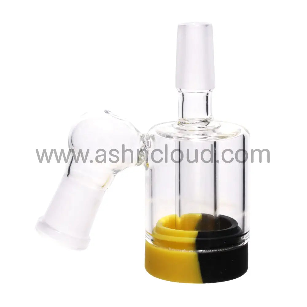 3.5 In - Reclaim Female 45 Degree Multicolor Ash Catcher Silicone Bong 14 Mm