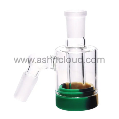 3.5 In - Reclaim Male 45 Degree Multicolor Ash Catcher Silicone Bong 14 Mm Simple