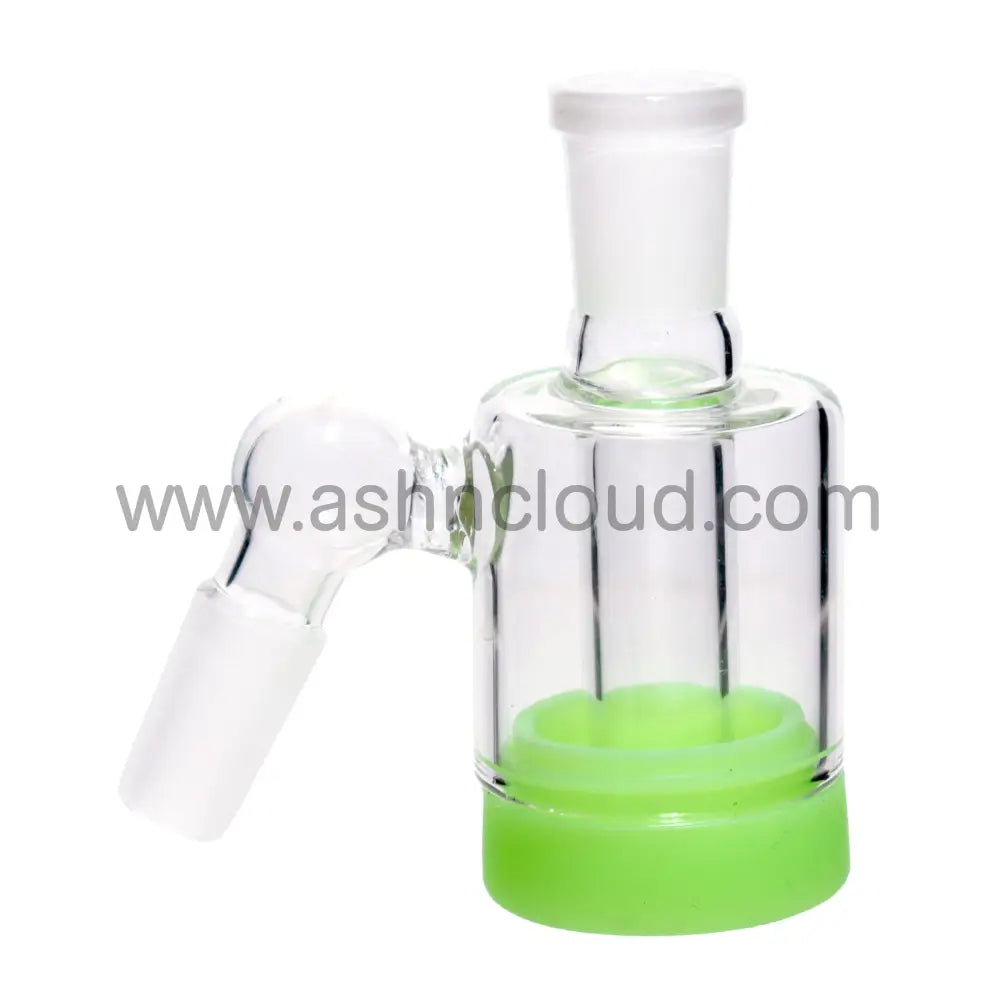 3.5 In - Reclaim Male 45 Degree Multicolor Ash Catcher Silicone Bong 14 Mm Simple
