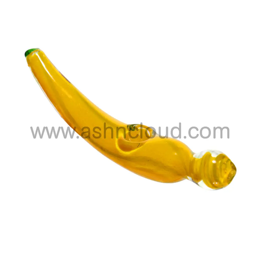 3 Inch Banana-Shaped Glass Hand Pipe