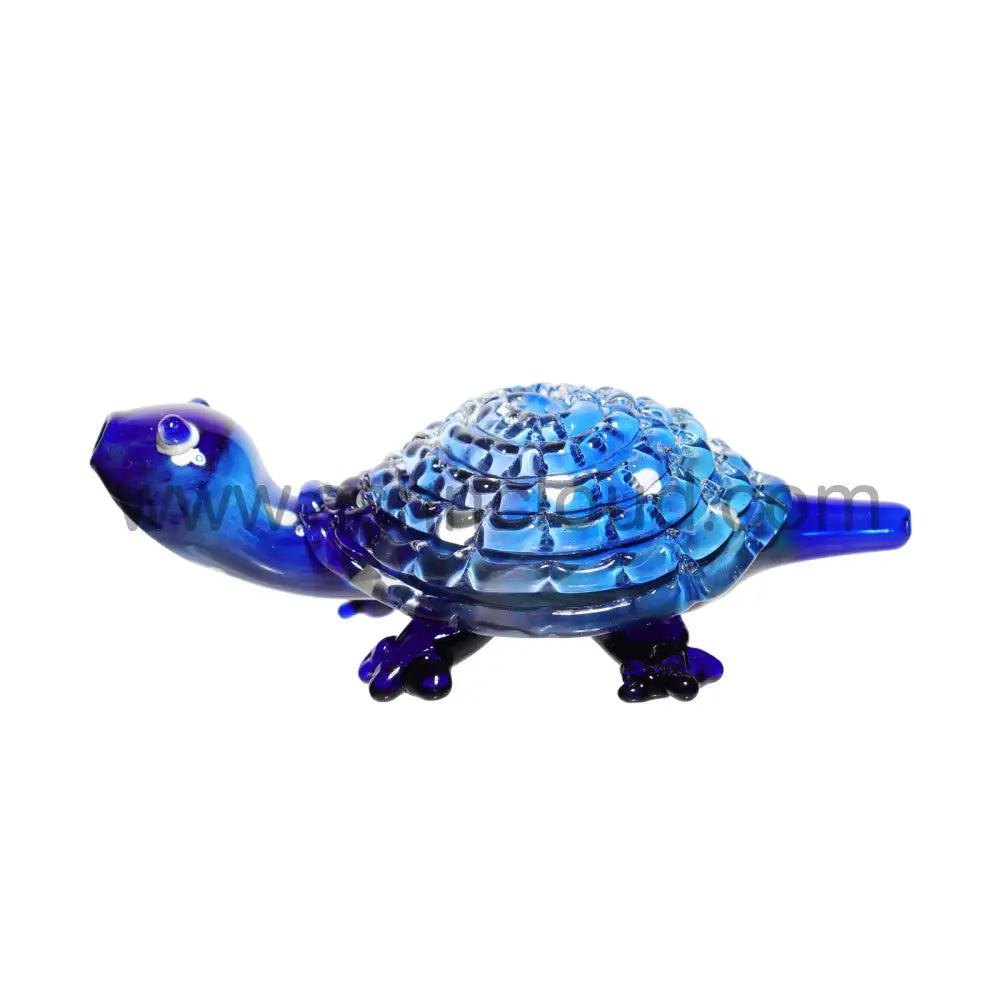 3 In - Blue Turtle Glass Hand Pipe