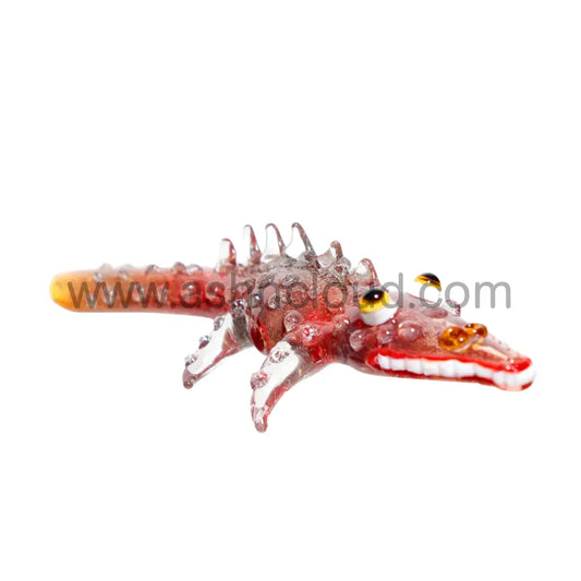 3 In - Crocodile Glass Hand Pipe