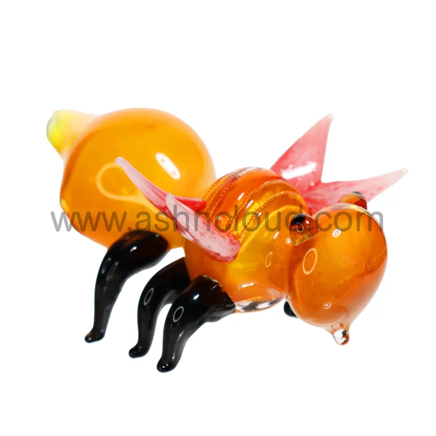3 Inch Honey Bee Pink Wing Glass Hand Pipe