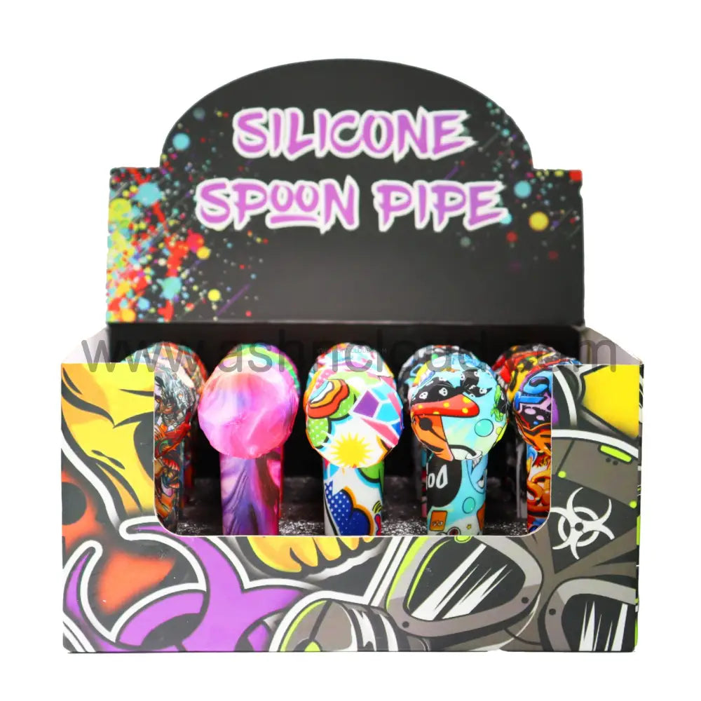 3 In - Metal Bowl Silicone Hand Pipe Multicolor Character Style A Single/Display