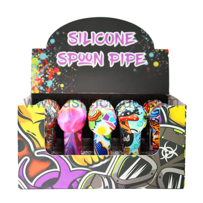 3 In - Metal Bowl Silicone Hand Pipe Multicolor Character Style A Single/Display