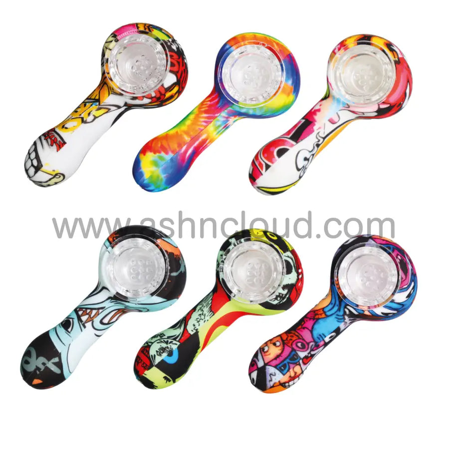 3 Inch Mini Character Silicone Spoon Pipe