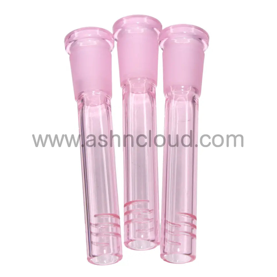 3 Inch Pink Glass Downstem