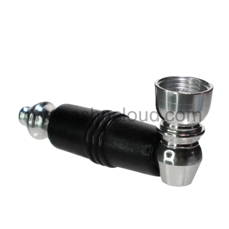 3 Inch Wood Body Metal Smoking Pipe